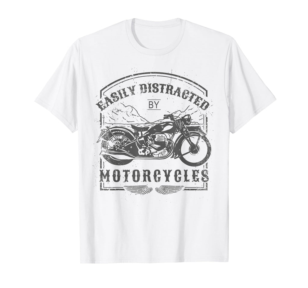 Easily Distracted Motorcycles T-Shirt - Trendy Graphic for Adults - T-Shirt, Sweatshirt, Hoodie