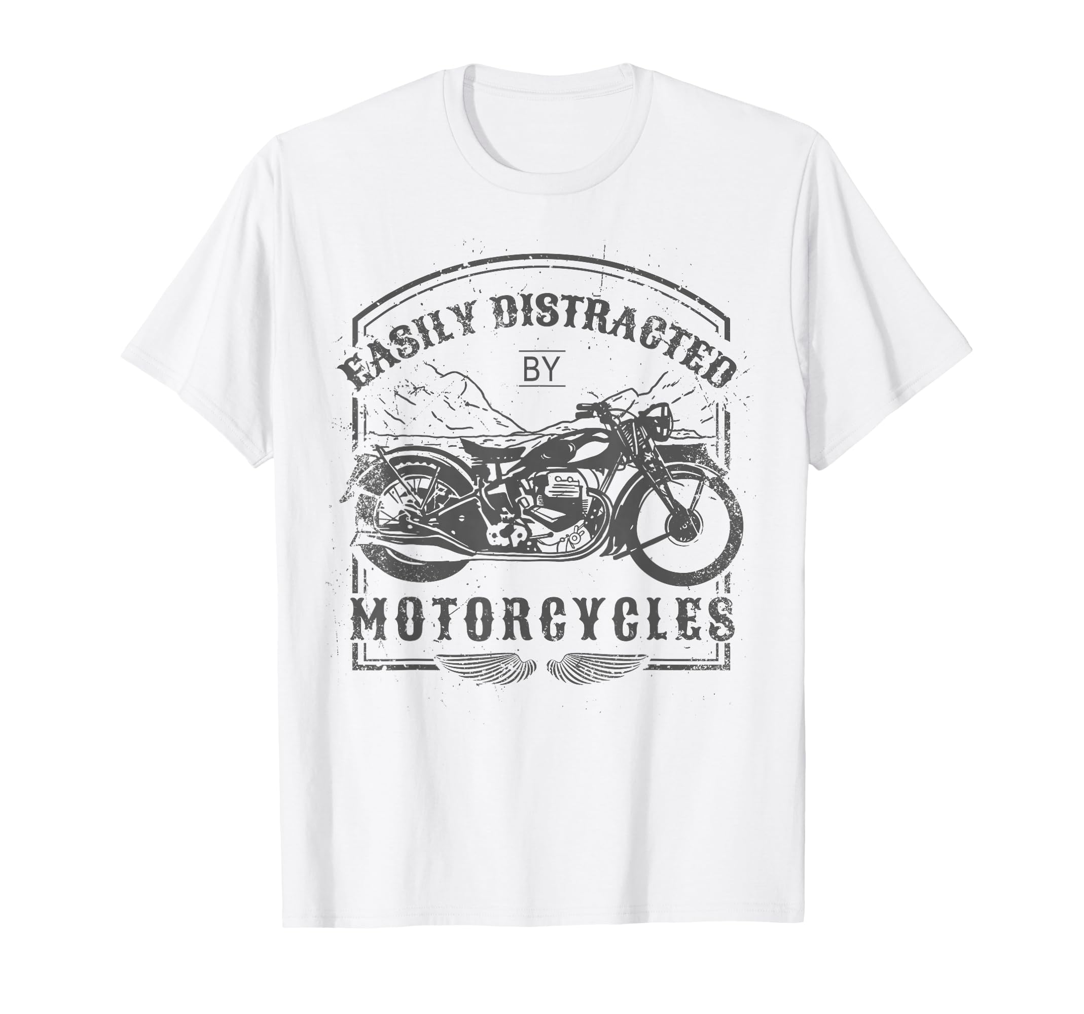Easily Distracted Motorcycles T-Shirt - Trendy Graphic for Adults - T-Shirt, Sweatshirt, Hoodie