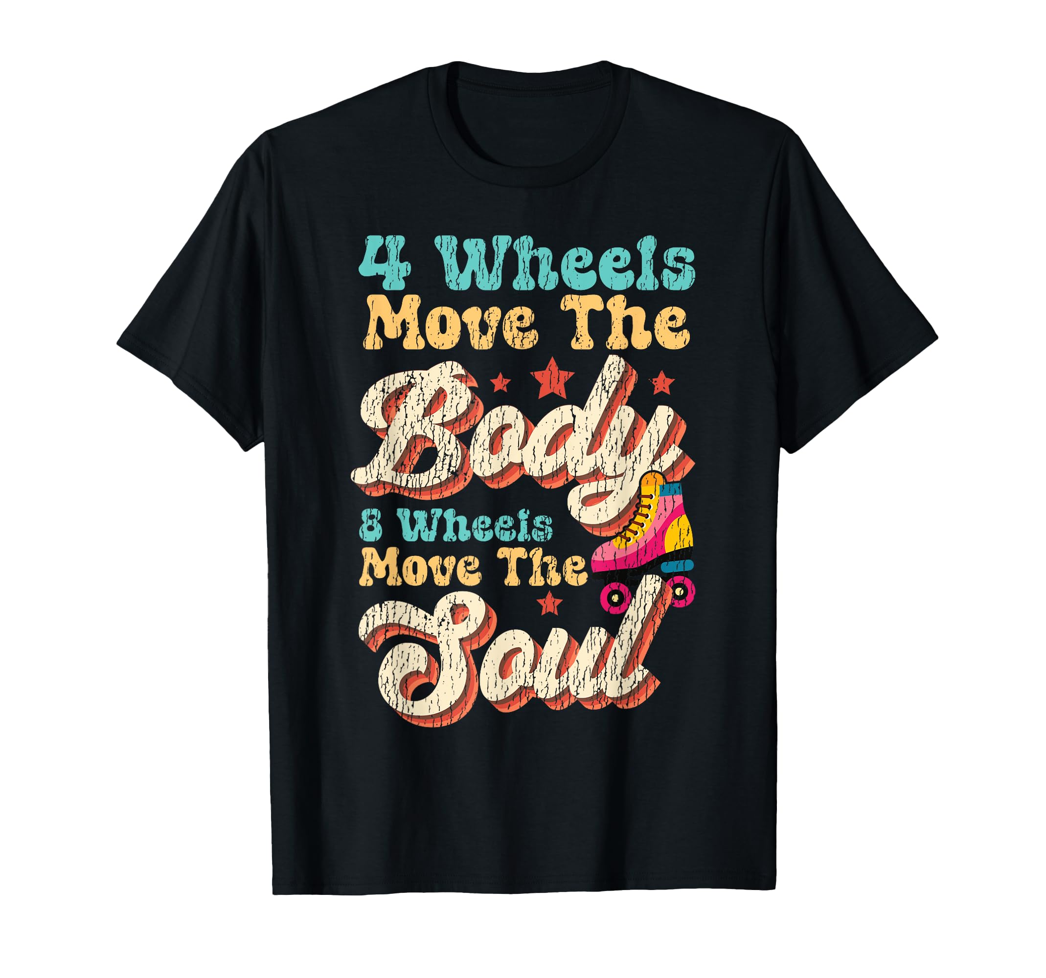 Roller Skating Skate 1970S 4 Wheels T-Shirt - Minimalist Print Men Women - T-Shirt, Sweatshirt, Hoodie