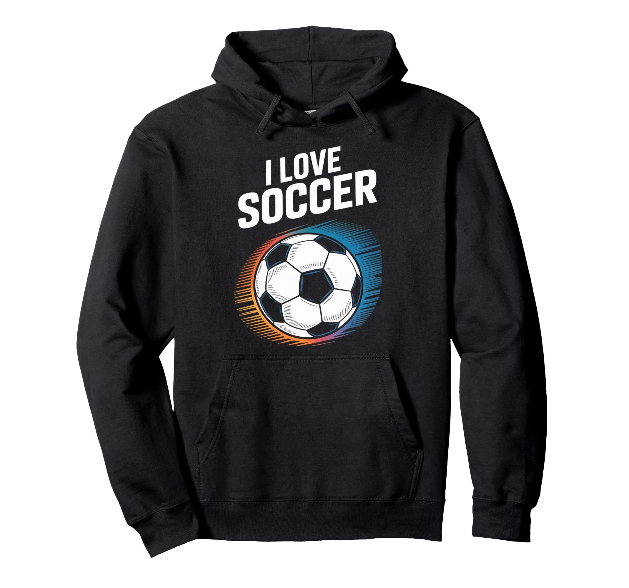 I Love Soccer Vibrant Football Passion Hoodie - Graphic Print Unisex - T-Shirt, Sweatshirt, Hoodie