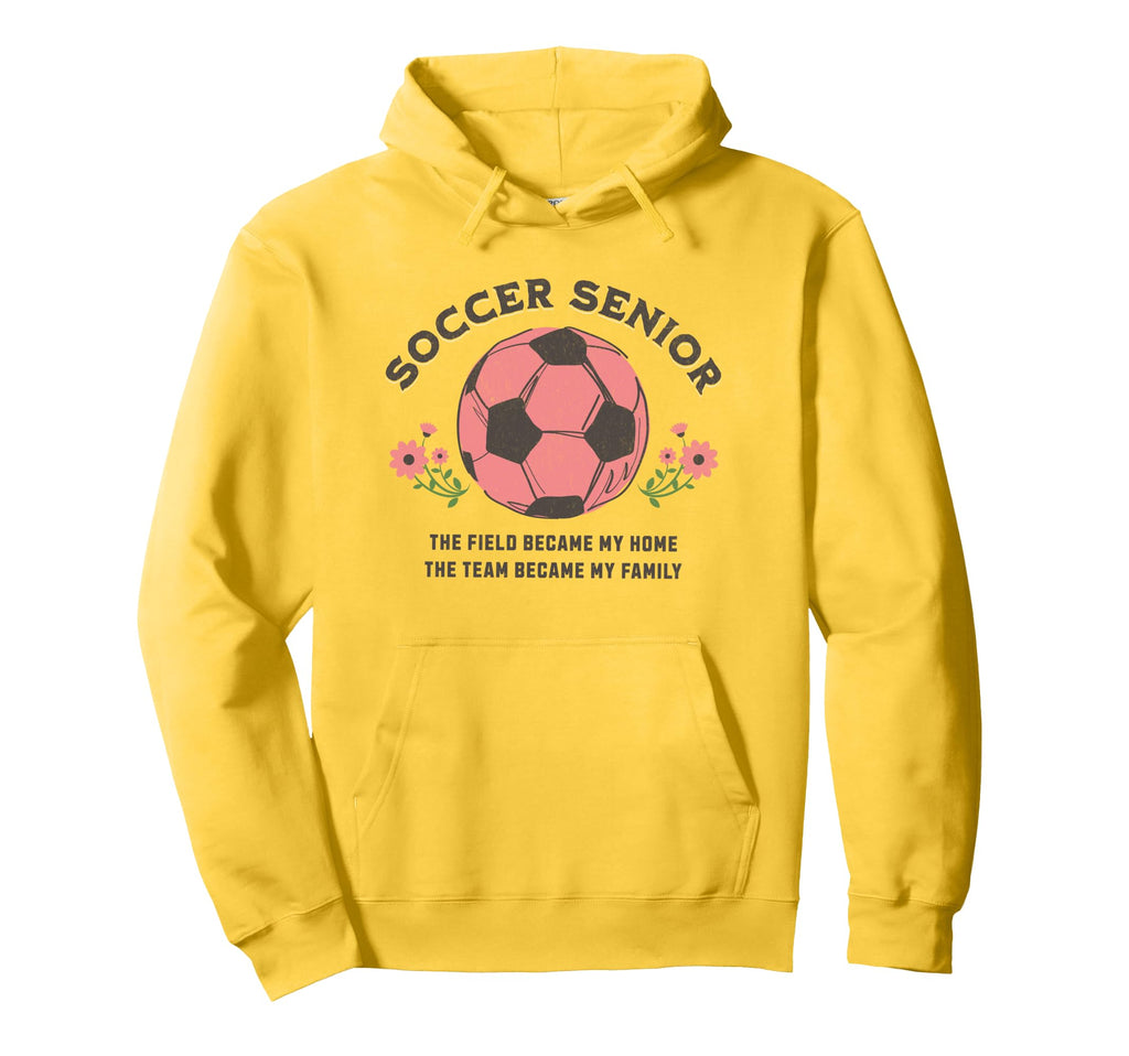 Senior Soccer Team Became Family Floral Hoodie - Aesthetic Graphic Unisex - T-Shirt, Sweatshirt, Hoodie