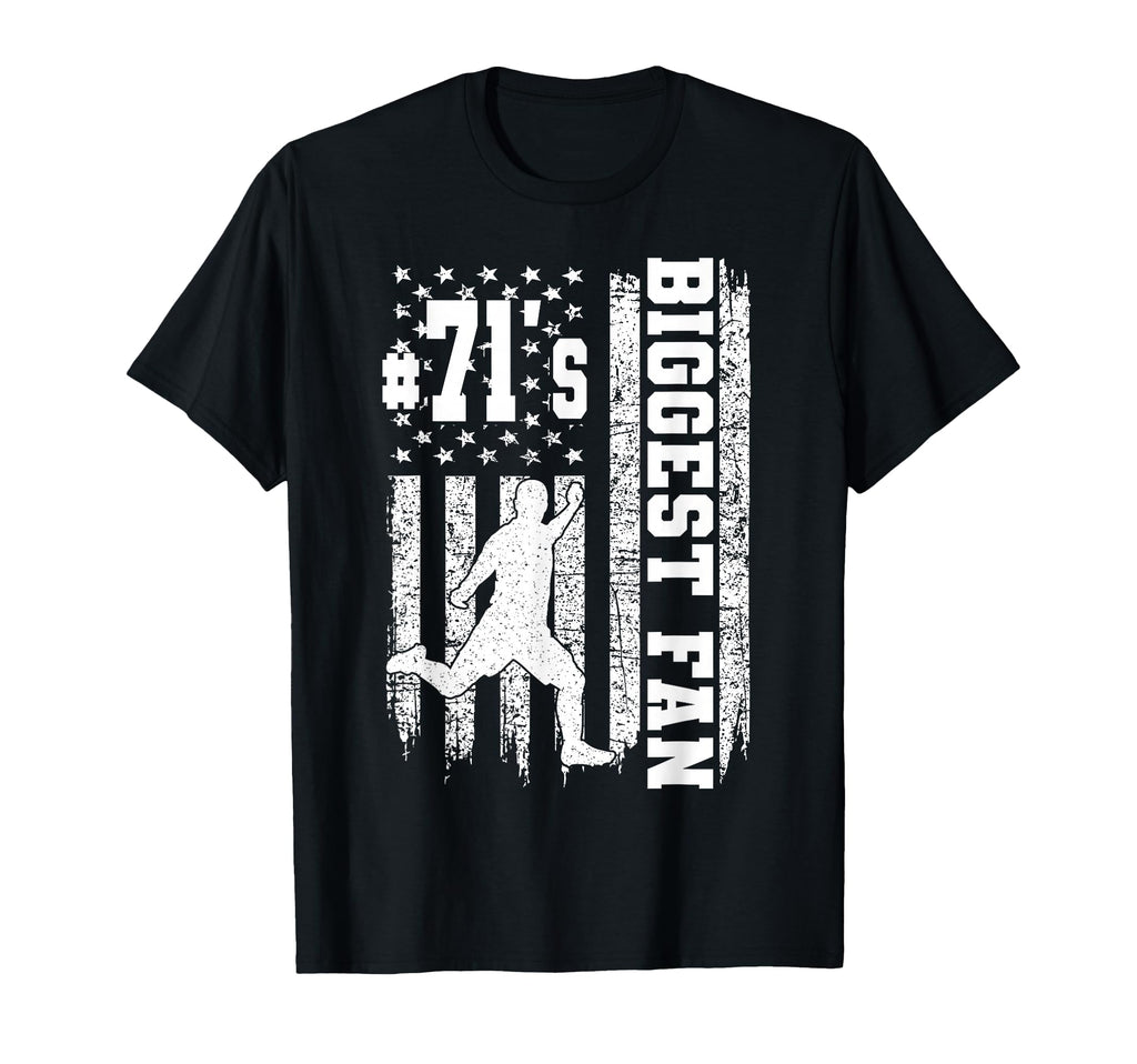 Soccer Biggest Fan Number 71 Proud T-Shirt - Aesthetic Graphic for Adults - T-Shirt, Sweatshirt, Hoodie