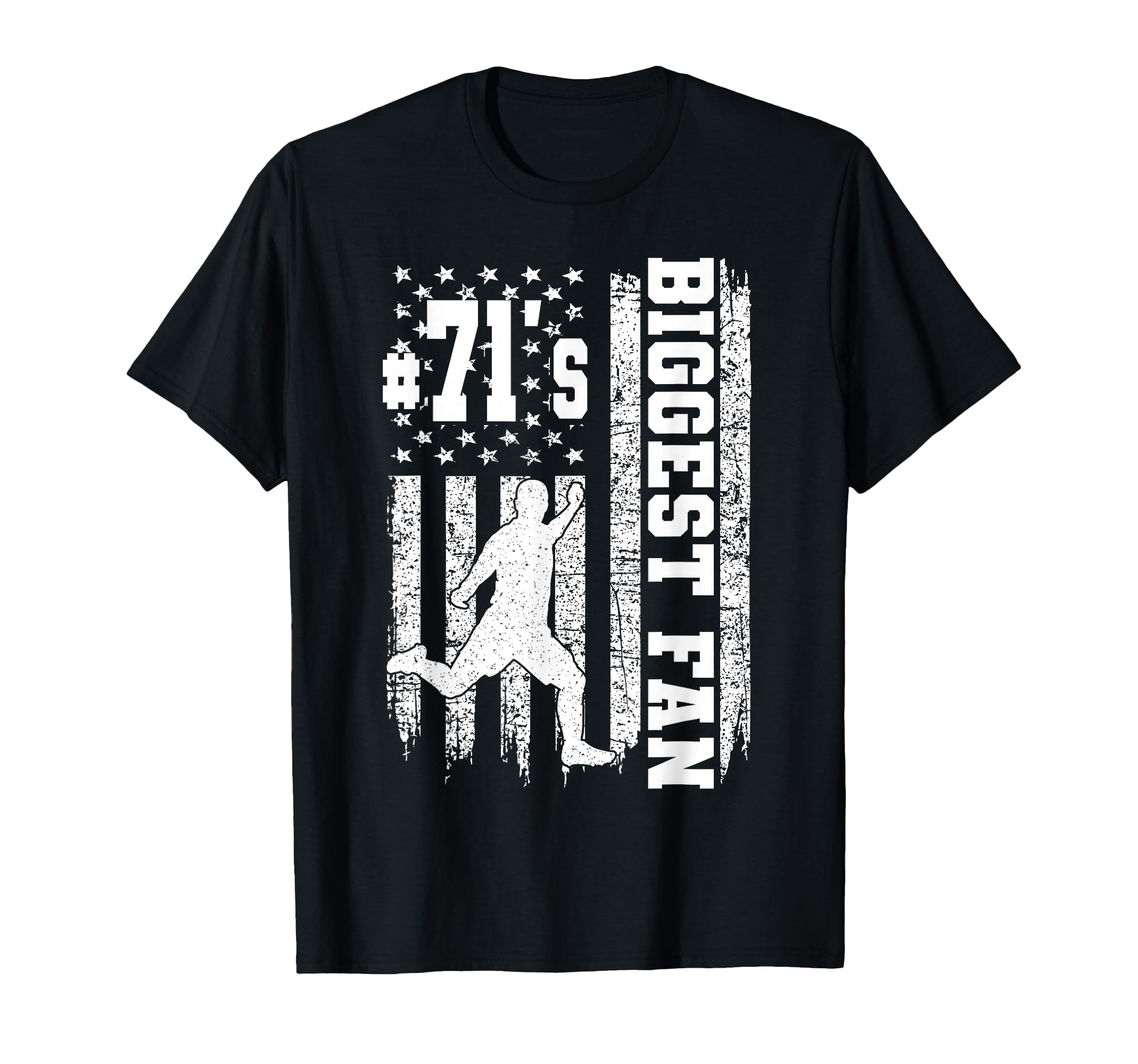 Soccer Biggest Fan Number 71 Proud T-Shirt - Aesthetic Graphic for Adults - T-Shirt, Sweatshirt, Hoodie