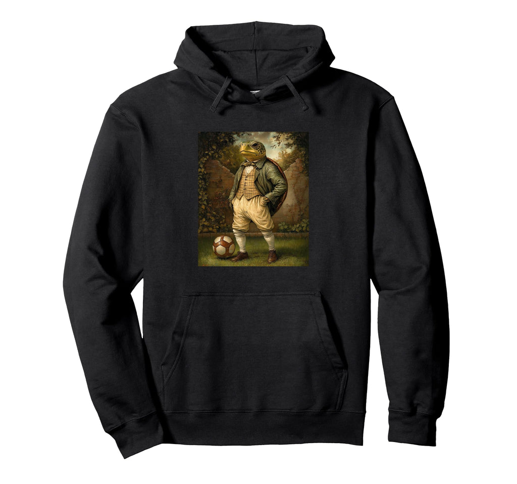 Funny Turtle Playing Soccer Weird Turtle Hoodie - Unique Graphic Men Women - T-Shirt, Sweatshirt, Hoodie