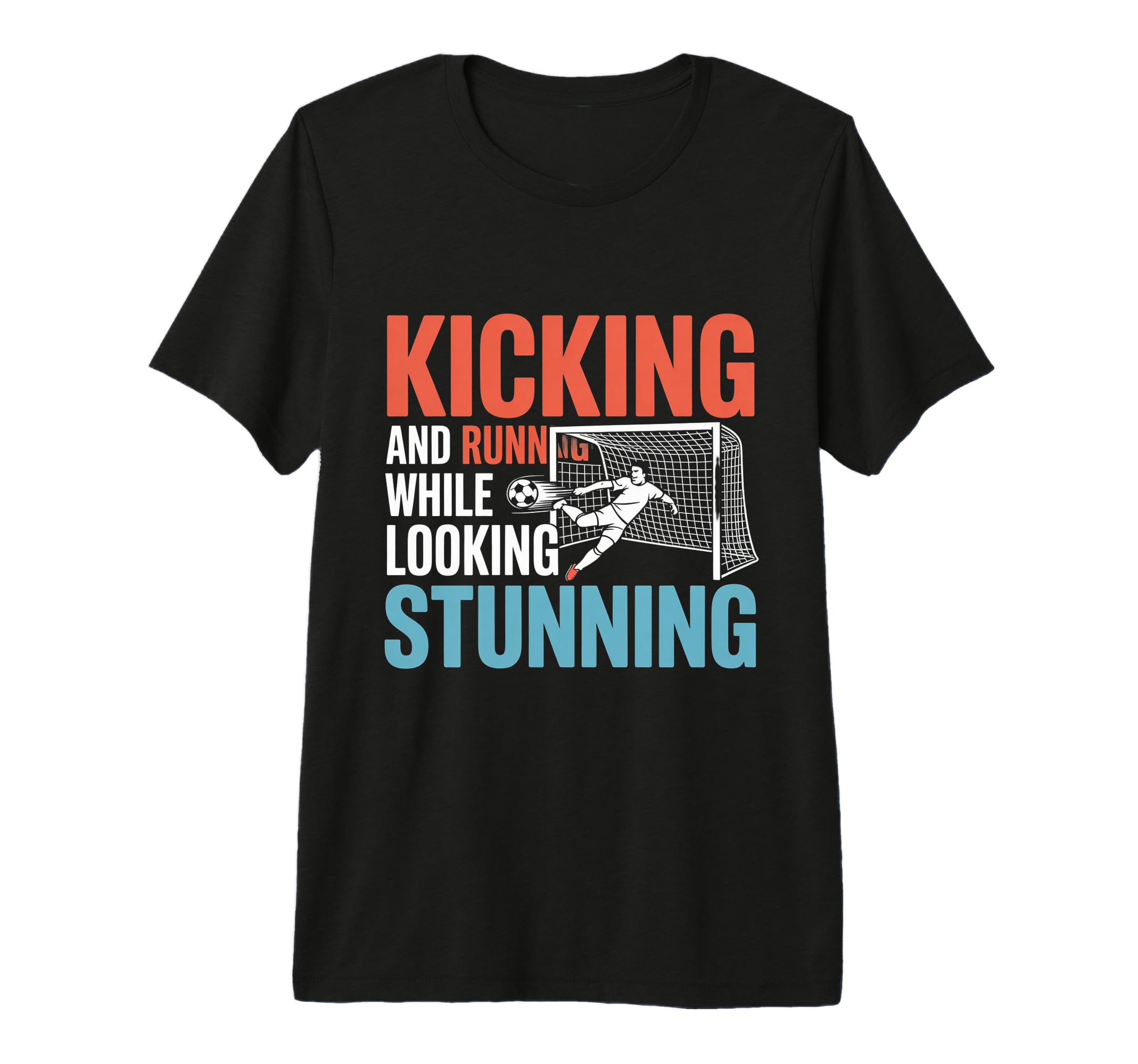 Soccer Kicking And Running While Looking T-Shirt - Streetwear Style Unisex - T-Shirt, Sweatshirt, Hoodie