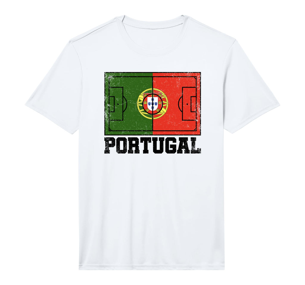 Portugal Soccer Field Country Flag T-Shirt - Streetwear Style for Adults - T-Shirt, Sweatshirt, Hoodie