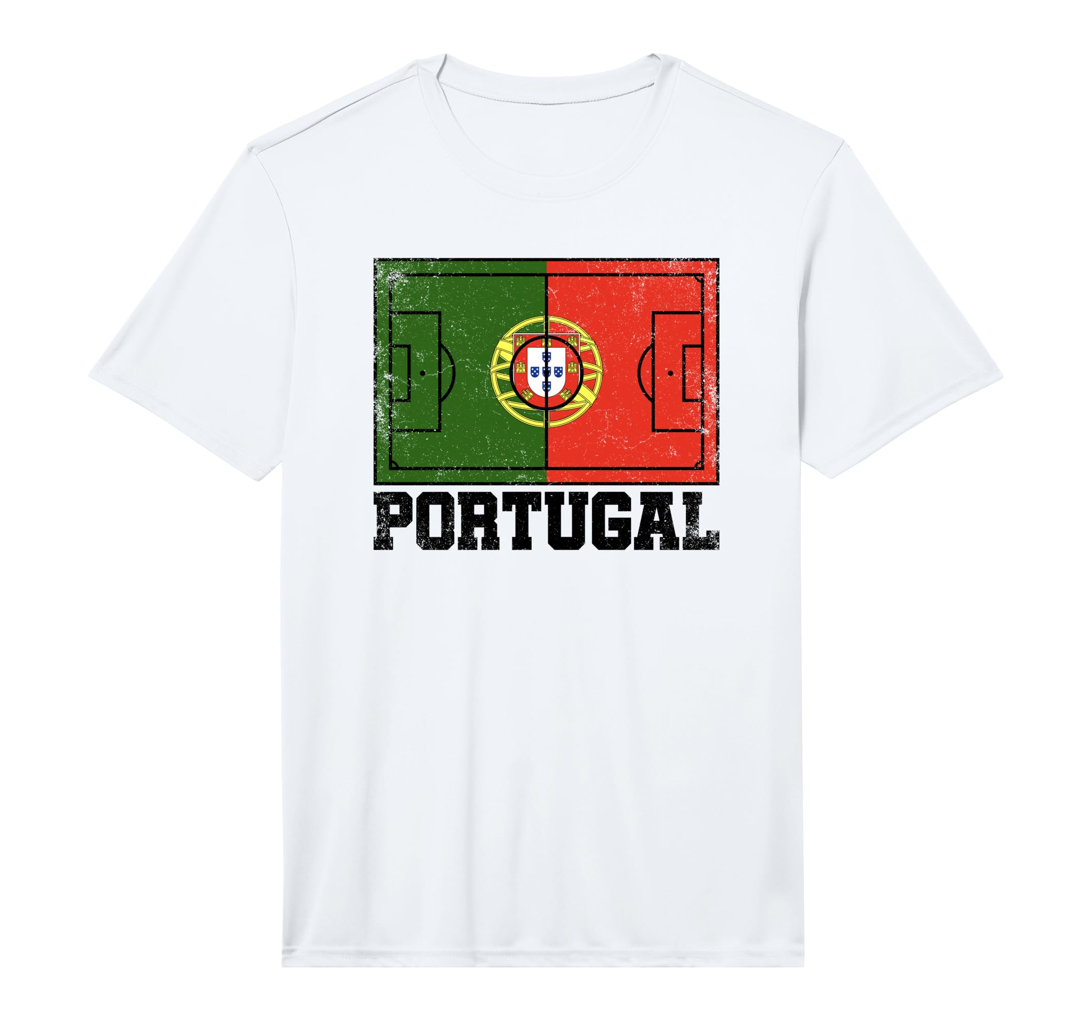 Portugal Soccer Field Country Flag T-Shirt - Streetwear Style for Adults - T-Shirt, Sweatshirt, Hoodie