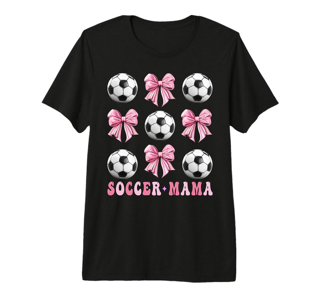 Soccer Mama Coquette Bow Soccer Lover T-Shirt - Custom Art Print Unisex - T-Shirt, Sweatshirt, Hoodie