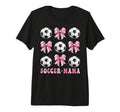 Soccer Mama Coquette Bow Soccer Lover T-Shirt - Custom Art Print Unisex - T-Shirt, Sweatshirt, Hoodie