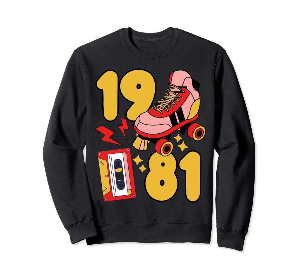80S Vibes Mixed Tapes Roller Skates Sweatshirt - Trendy Graphic Men Women - T-Shirt, Sweatshirt, Hoodie