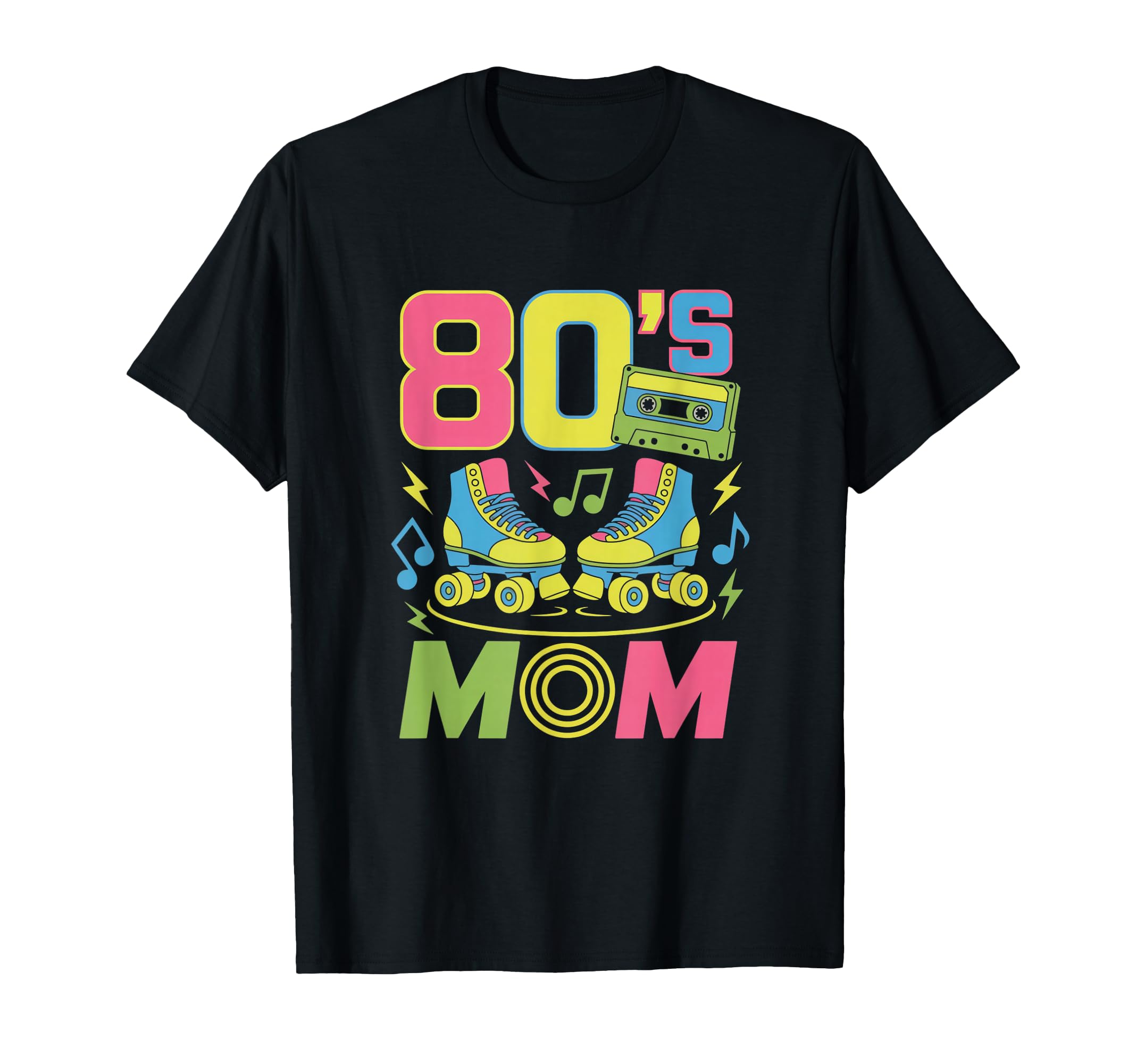 80S Mom Roller Skate Vibes Colorful T-Shirt - Minimalist Print Unisex - T-Shirt, Sweatshirt, Hoodie