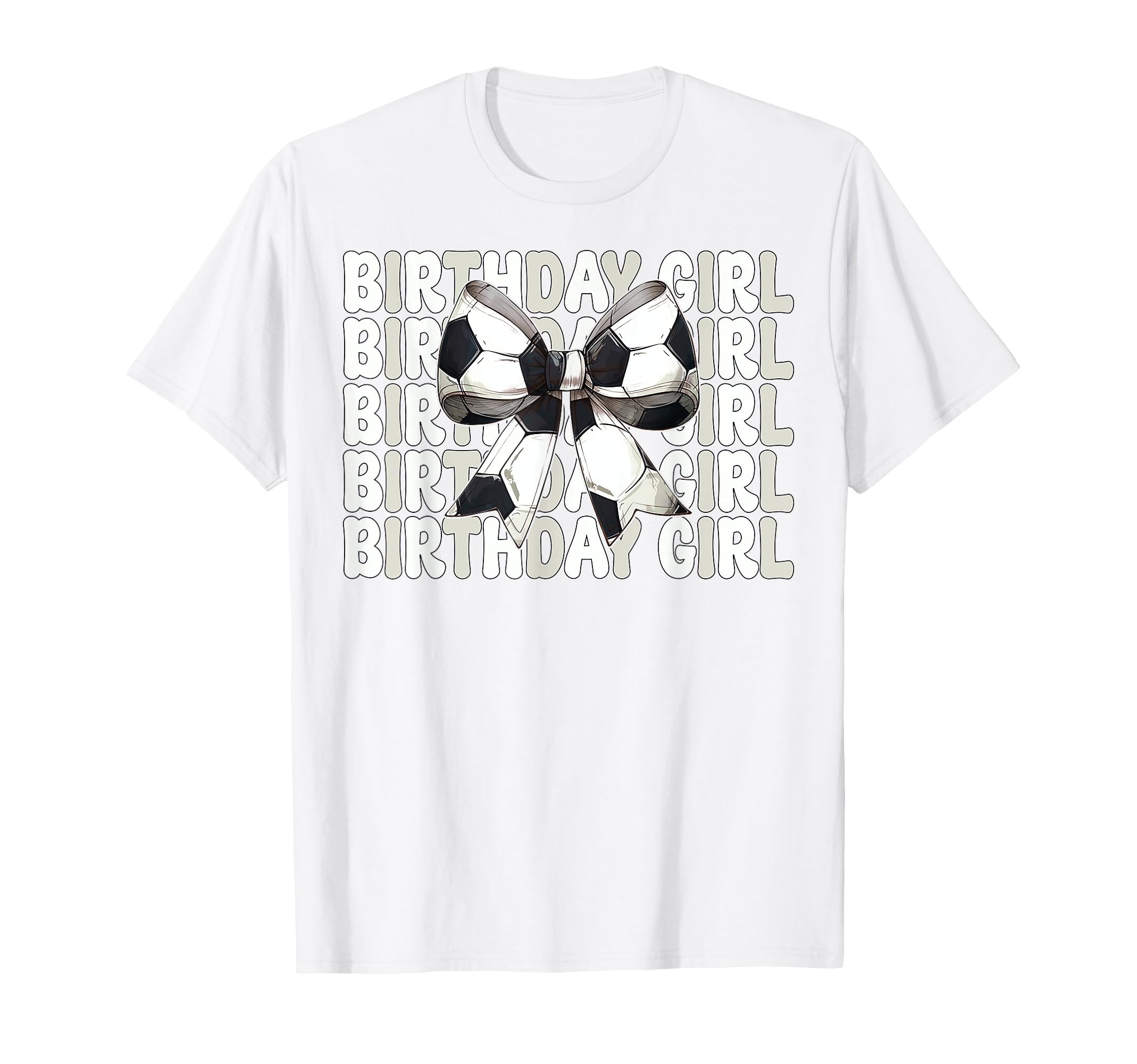 Birthday Soccer Coquette Bow T-Shirt - Custom Art Print for Adults - T-Shirt, Sweatshirt, Hoodie