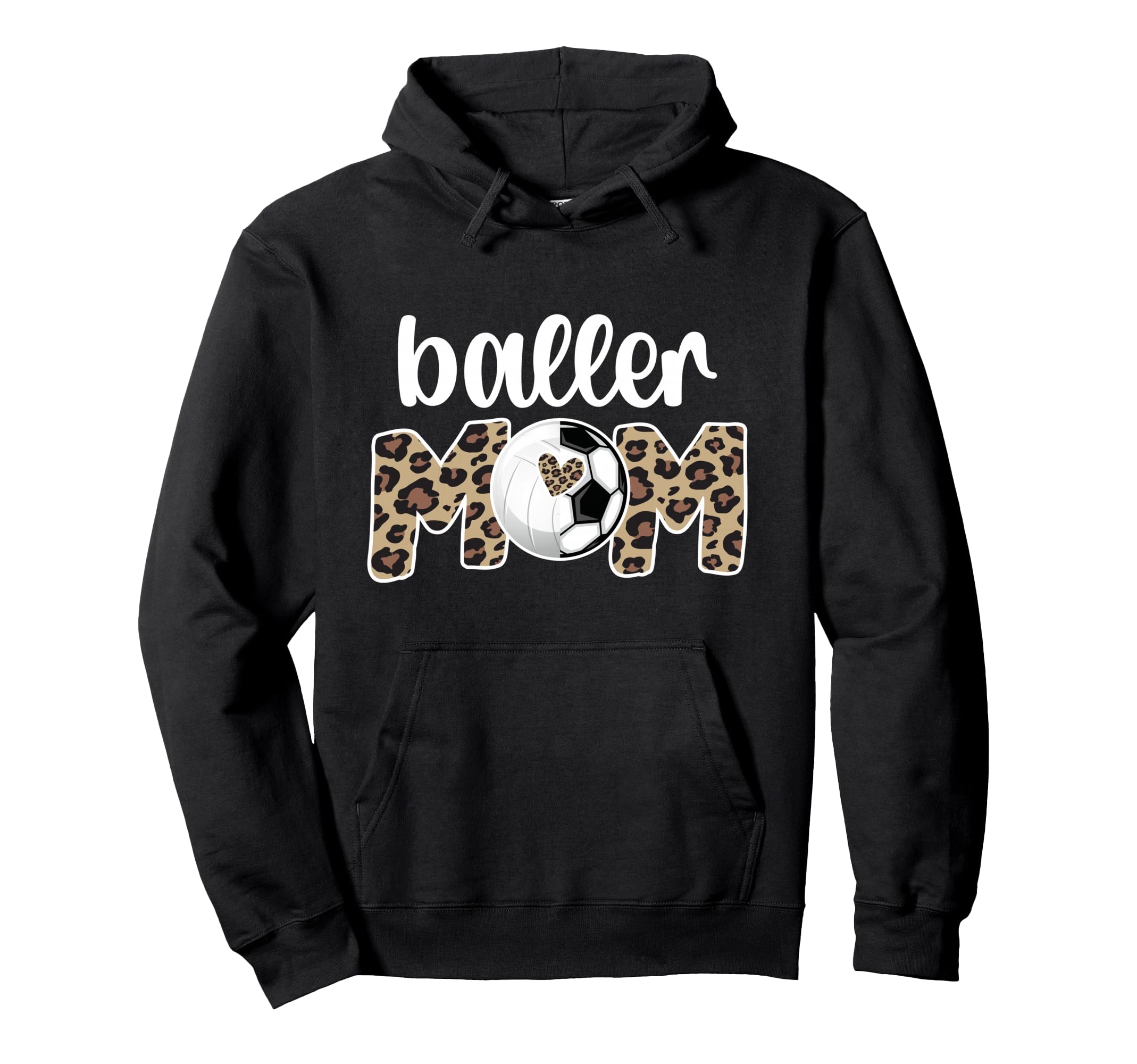 Baller Mom Proud Volleyball Soccer Hoodie - Aesthetic Graphic Unisex - T-Shirt, Sweatshirt, Hoodie