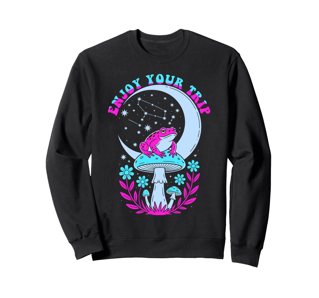 Enjoy Mushrooms Trip Psychedelic Sweatshirt - Aesthetic Graphic Unisex - T-Shirt, Sweatshirt, Hoodie