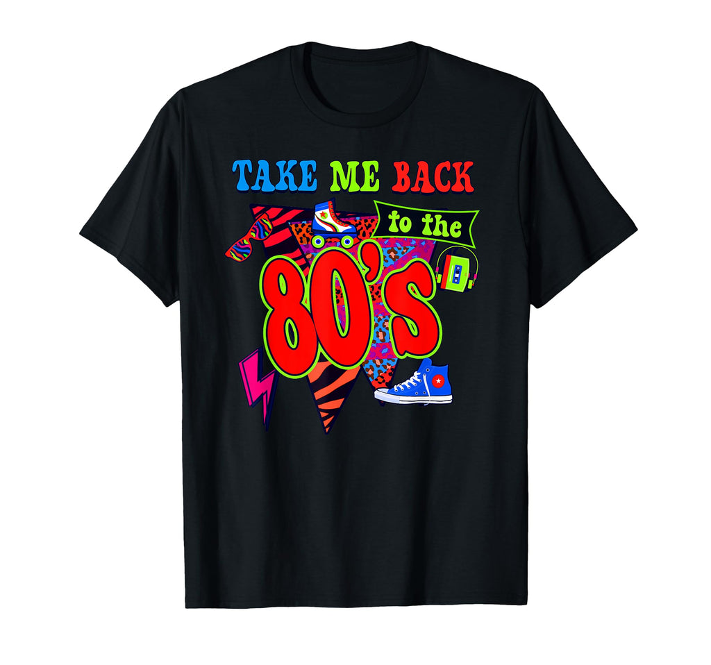 1980S Party Theme Roller Skates T-Shirt - Casual Everyday Wear Men Women - T-Shirt, Sweatshirt, Hoodie