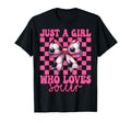Just Who Loves Soccer Coquette Bow T-Shirt - Casual Everyday Wear Unisex - T-Shirt, Sweatshirt, Hoodie