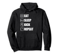 Eat Sleep Kick Repeat Soccer Hoodie - Fun Novelty Design Unisex - T-Shirt, Sweatshirt, Hoodie