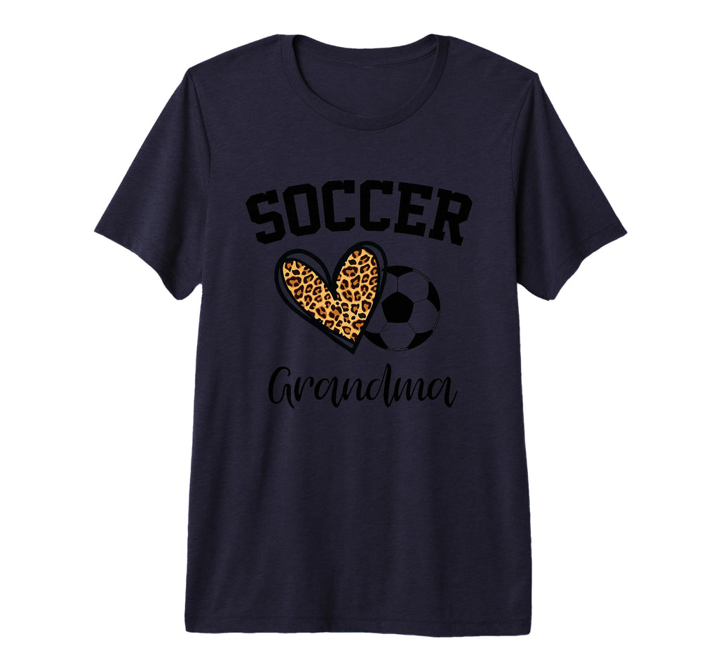Soccer Grandma Leopard Heart Funny T-Shirt - Aesthetic Graphic for Adults - T-Shirt, Sweatshirt, Hoodie