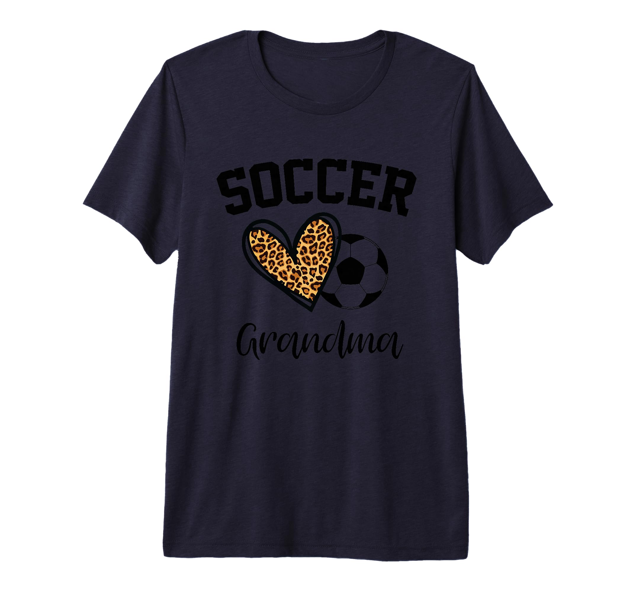 Soccer Grandma Leopard Heart Funny T-Shirt - Aesthetic Graphic for Adults - T-Shirt, Sweatshirt, Hoodie