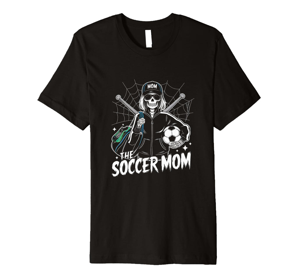 Soccer Mom Skeletton Halloween Soccer T-Shirt - Unique Graphic for Adults - T-Shirt, Sweatshirt, Hoodie