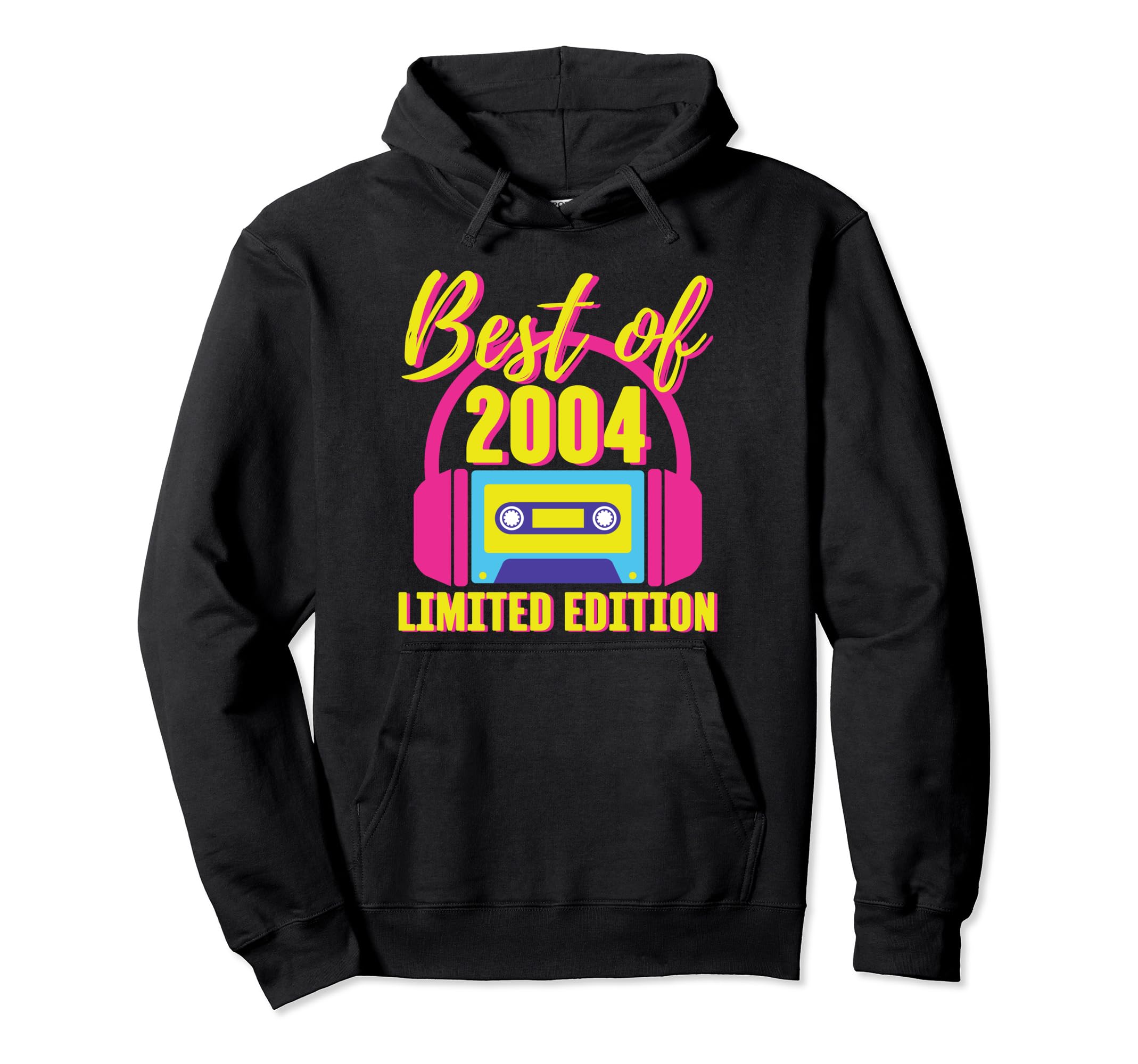 19Th Birthday Best 2004 Cassette Tape Hoodie - Aesthetic Graphic Unisex - T-Shirt, Sweatshirt, Hoodie
