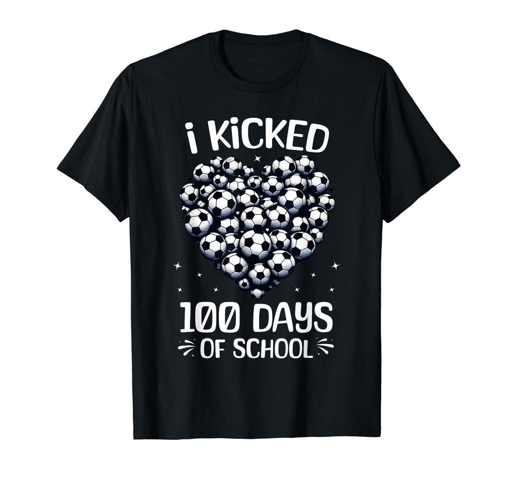 100 Days School Soccer Heart Love T-Shirt - Unique Graphic for Adults - T-Shirt, Sweatshirt, Hoodie