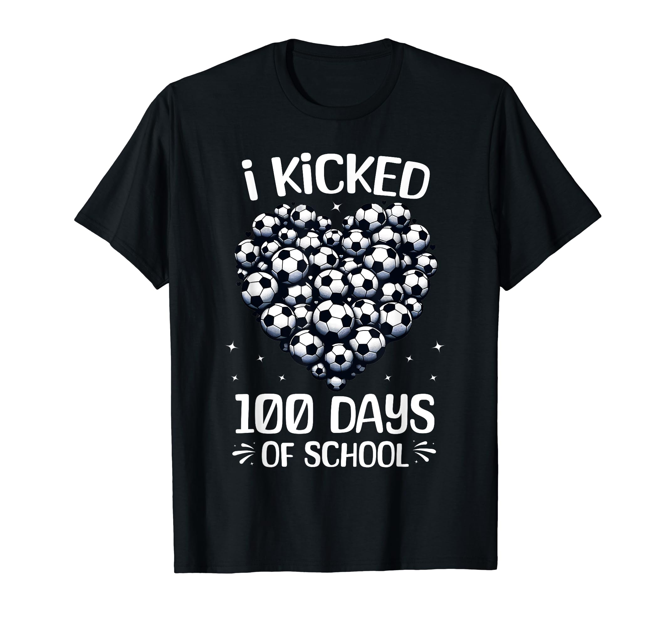 100 Days School Soccer Heart Love T-Shirt - Unique Graphic for Adults - T-Shirt, Sweatshirt, Hoodie