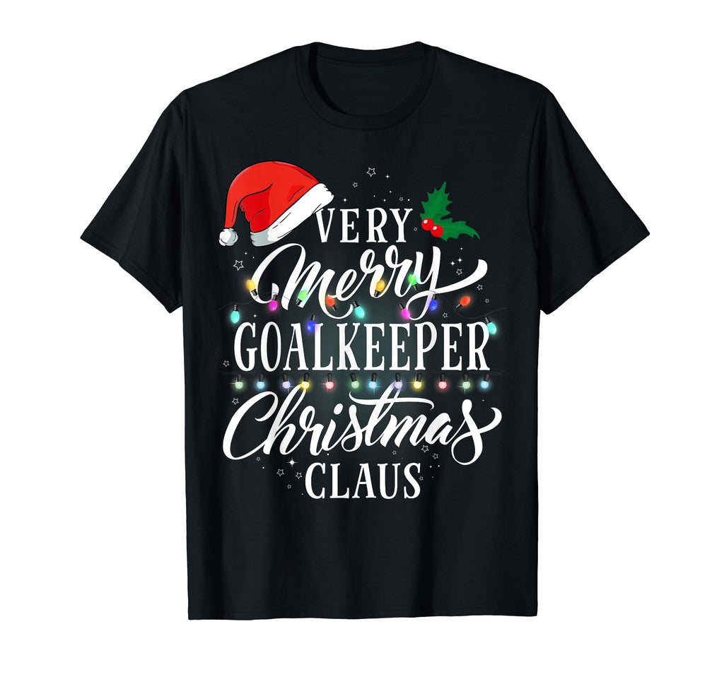 Very Merry Goalkeeper Claus Pajamas T-Shirt - Trendy Graphic Men Women - T-Shirt, Sweatshirt, Hoodie