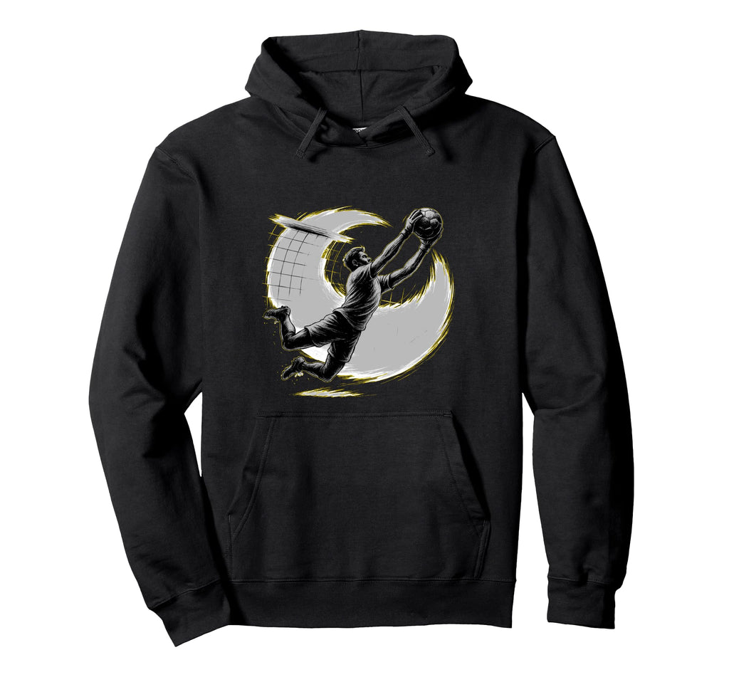 Mens Soccer Goalie Silhouette Players Hoodie - Minimalist Print Unisex - T-Shirt, Sweatshirt, Hoodie
