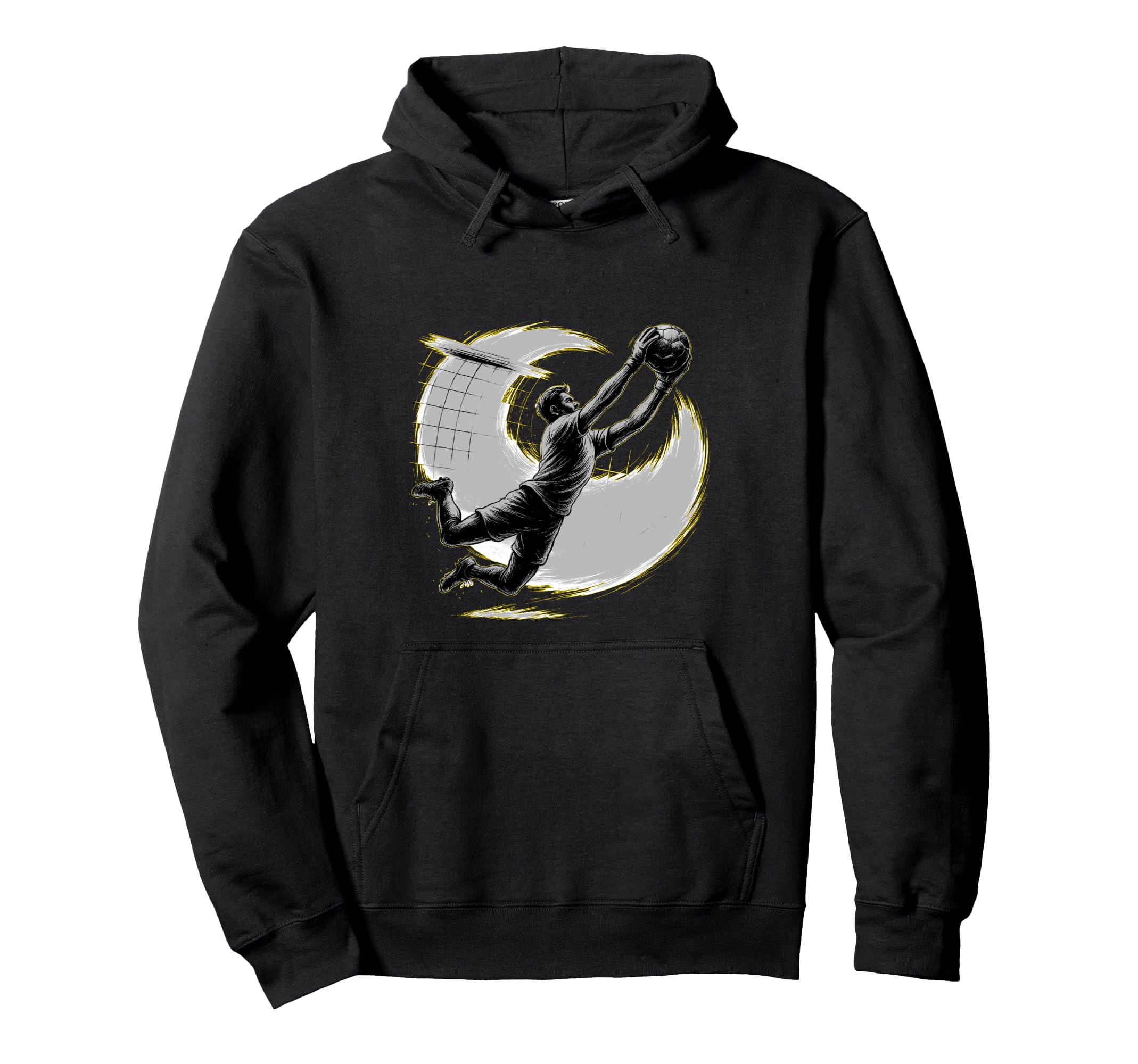 Mens Soccer Goalie Silhouette Players Hoodie - Minimalist Print Unisex - T-Shirt, Sweatshirt, Hoodie