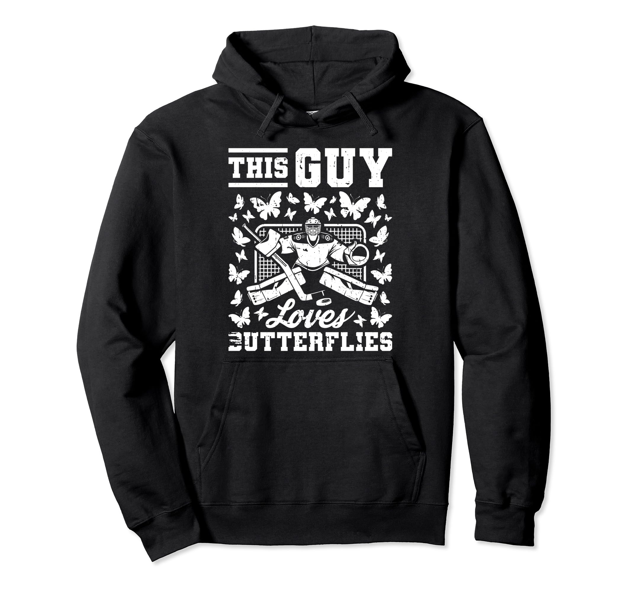 Ice Hockey Goalie Goalkeeper Hoodie - Unique Graphic for Adults - T-Shirt, Sweatshirt, Hoodie