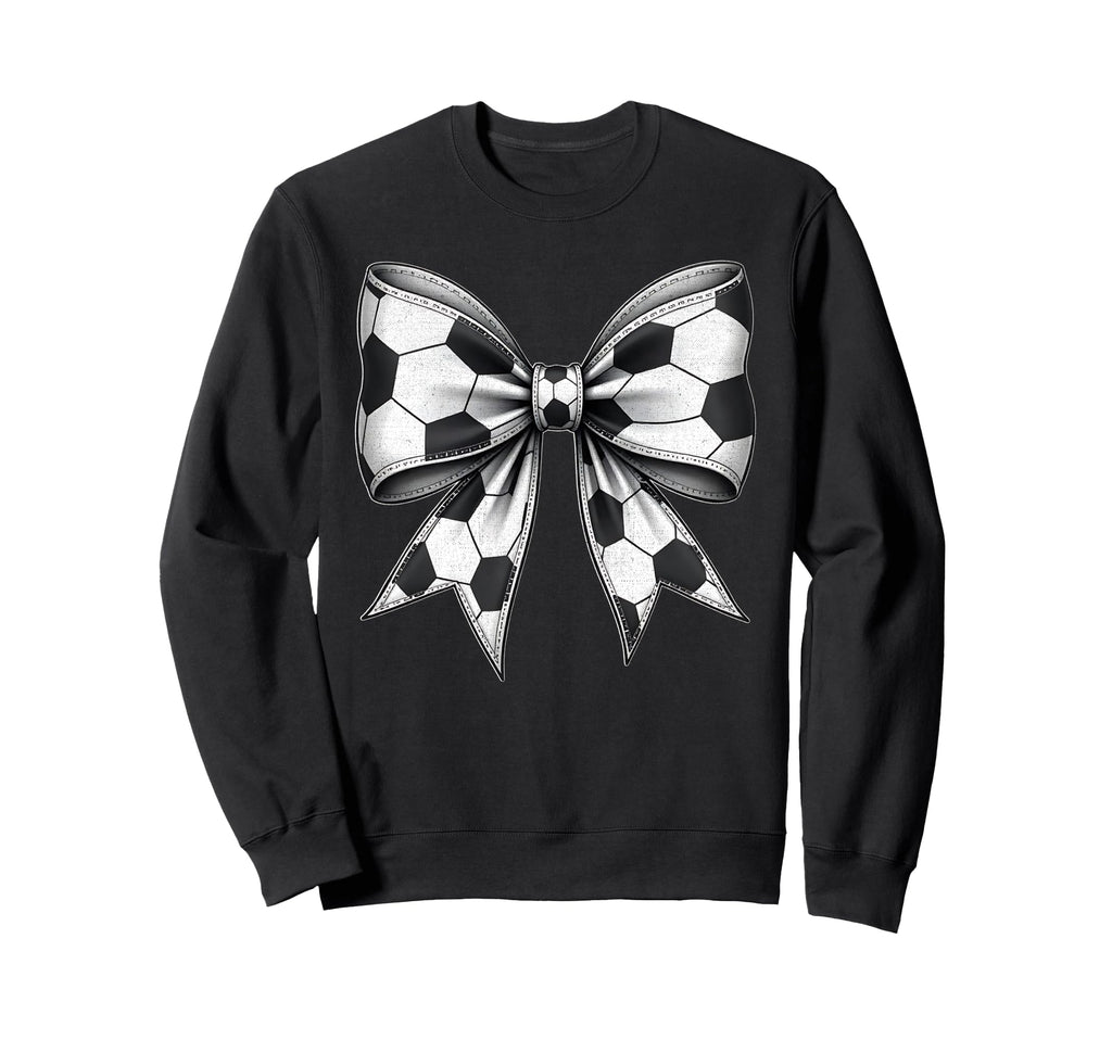 Soccer Ball Coquette Bow Soccer Mom Sweatshirt - Unique Graphic Men Women - T-Shirt, Sweatshirt, Hoodie