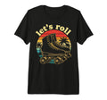 Sunset Palm Trees Lets Roll Roller T-Shirt - Aesthetic Graphic Men Women - T-Shirt, Sweatshirt, Hoodie
