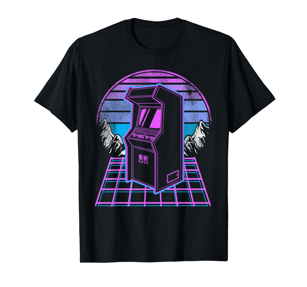 Arcade Machine Synthwave 90S T-Shirt - Casual Everyday Wear for Adults - T-Shirt, Sweatshirt, Hoodie