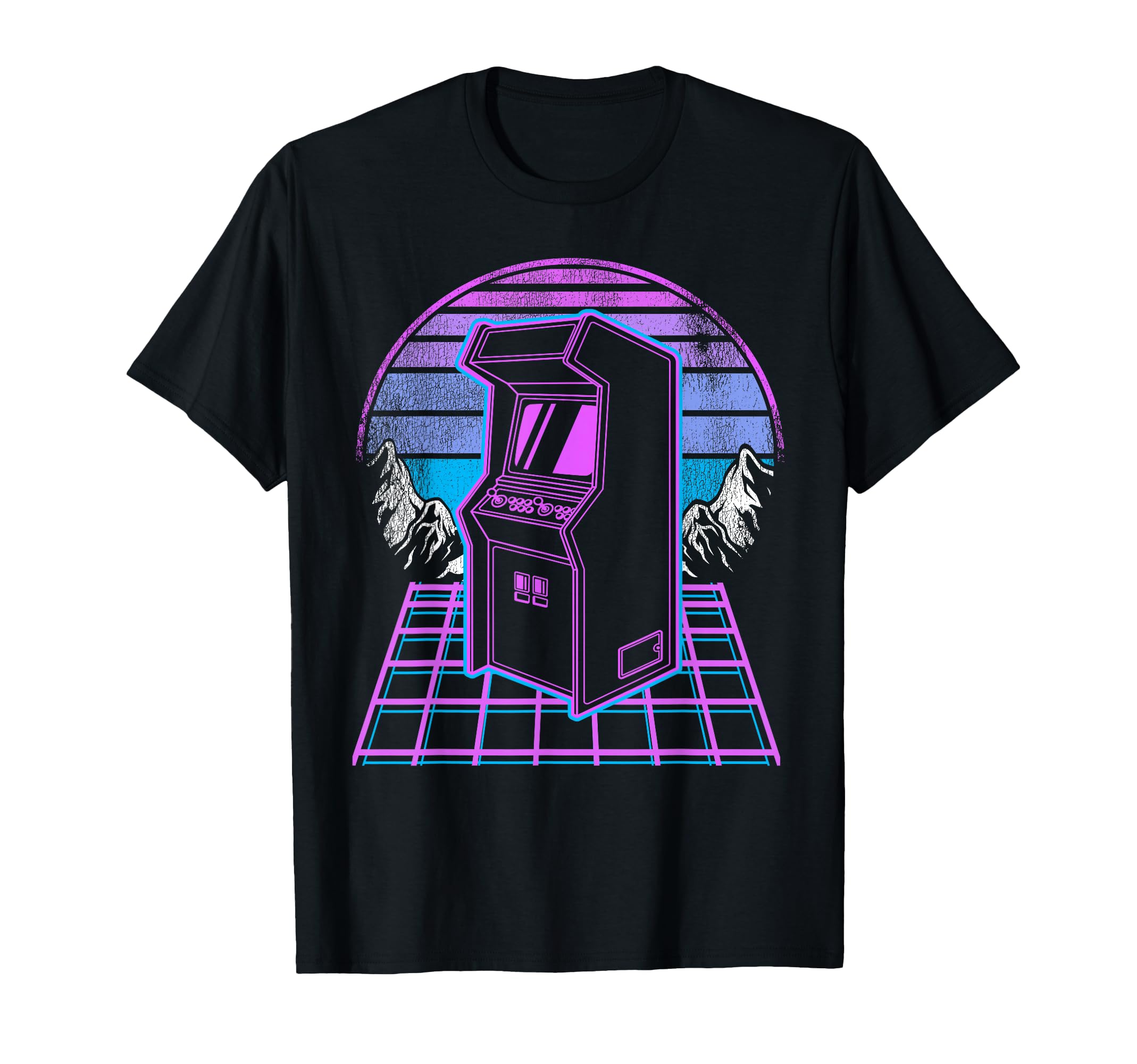 Arcade Machine Synthwave 90S T-Shirt - Casual Everyday Wear for Adults - T-Shirt, Sweatshirt, Hoodie