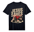 Jesus Saves Ice Hockey Goalkeeper T-Shirt - Streetwear Style for Adults - T-Shirt, Sweatshirt, Hoodie