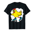 Funny Chicken Roller Skates Farm T-Shirt - Custom Art Print for Adults - T-Shirt, Sweatshirt, Hoodie