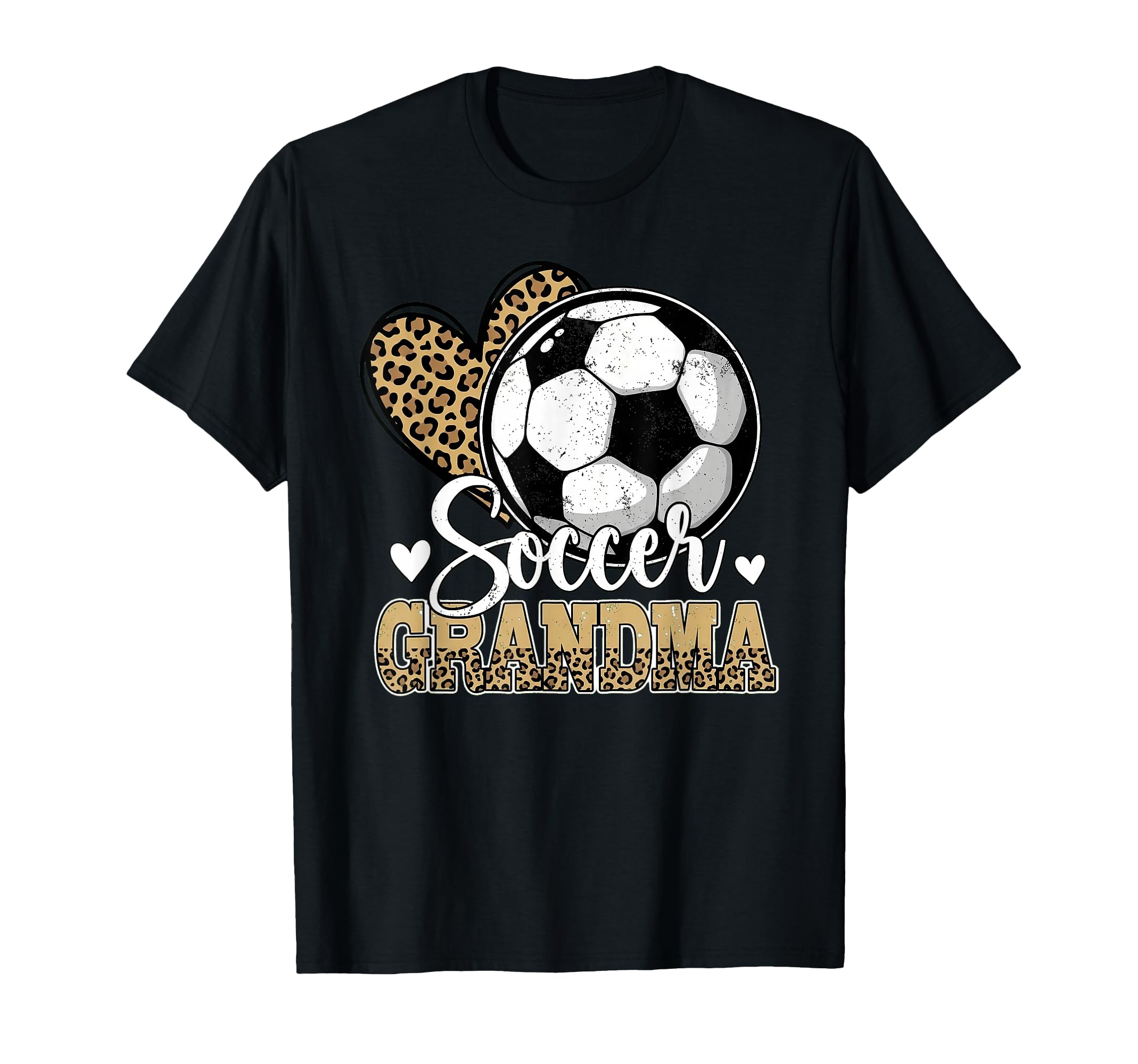 Soccer Grandma Funny Leopard Heart T-Shirt - Custom Art Print Men Women - T-Shirt, Sweatshirt, Hoodie