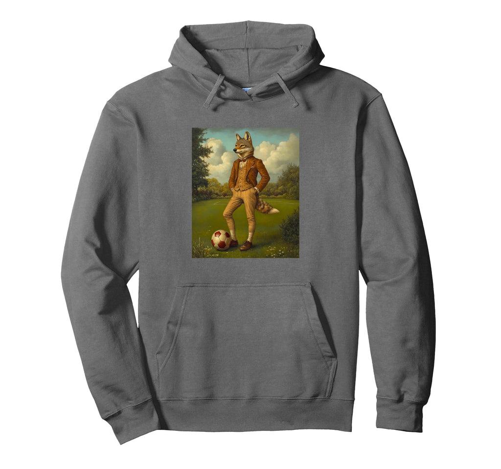 Funny Wolf Playing Soccer Weird Wolf Hoodie - Custom Art Print Men Women - T-Shirt, Sweatshirt, Hoodie