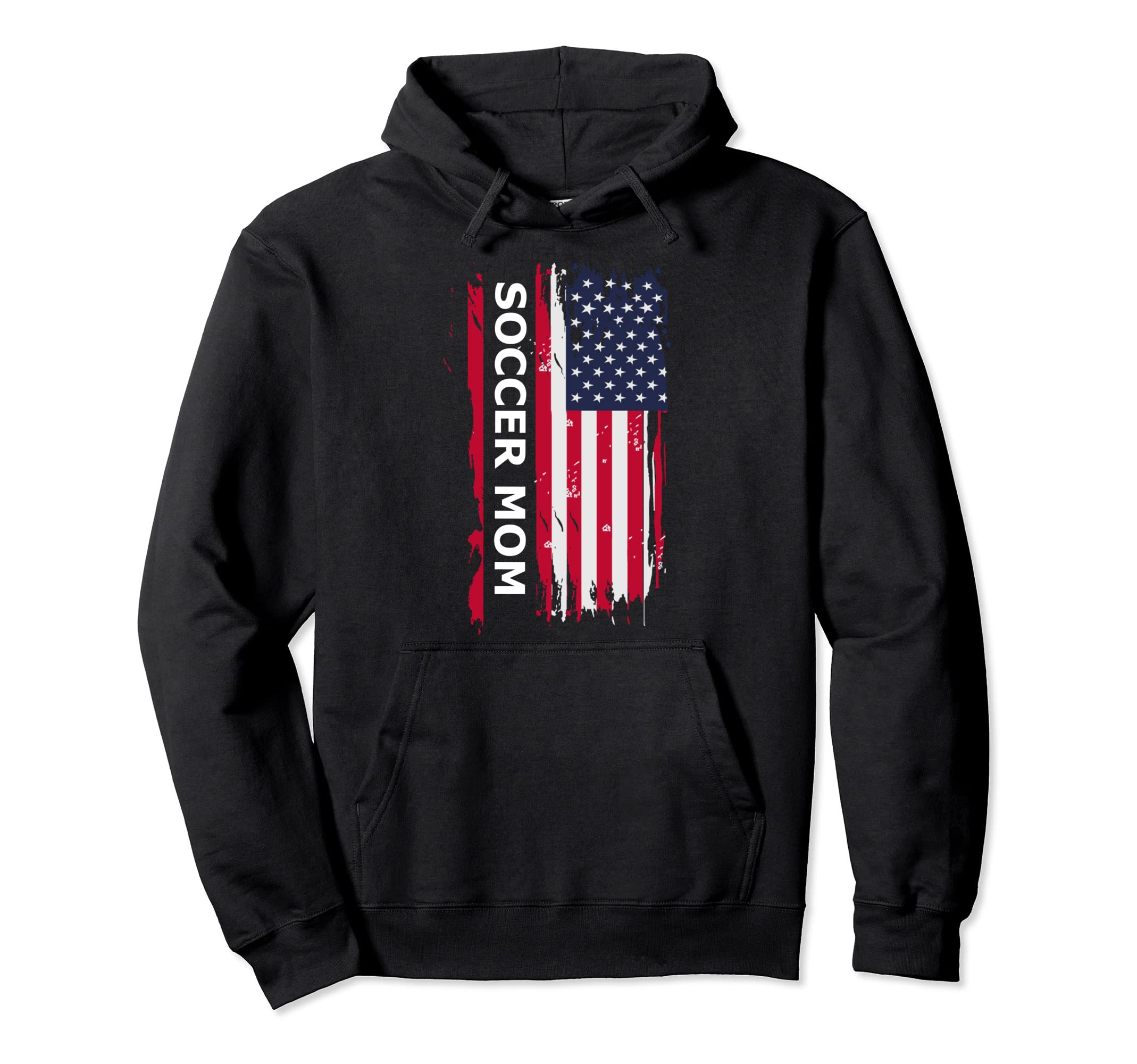 Usa Soccer Mom Mother Usa Flag Hoodie - Fun Novelty Design Unisex - T-Shirt, Sweatshirt, Hoodie