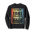 Best 1981 41 Year Old Gifts Cassette Sweatshirt - Unique Graphic Unisex - T-Shirt, Sweatshirt, Hoodie