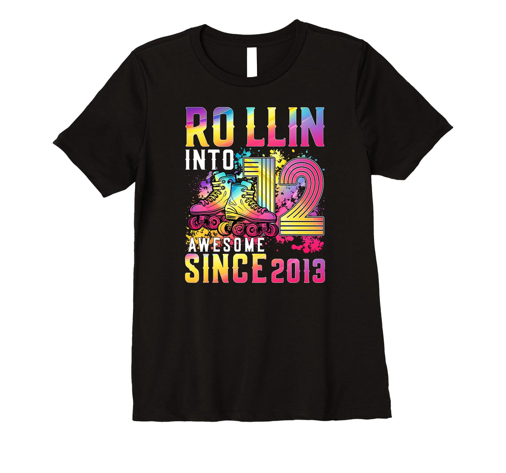 Roller Skater 12Th Birthday Rollin T-Shirt - Unique Graphic for Adults - T-Shirt, Sweatshirt, Hoodie