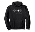 Soccer Mamas Soccer Mom Heartbeat Hoodie - Trendy Graphic Men Women - T-Shirt, Sweatshirt, Hoodie