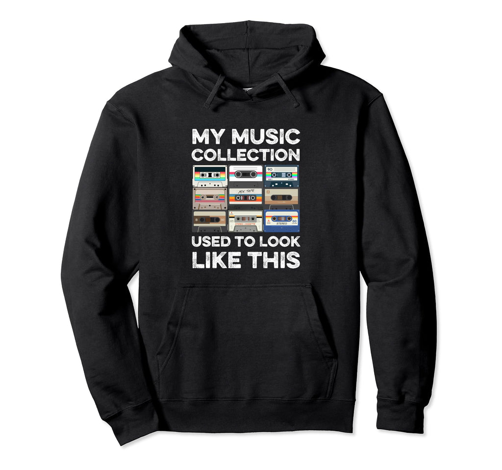 My Music Collection Mix Tape Cassettes Hoodie - Graphic Print for Adults - T-Shirt, Sweatshirt, Hoodie