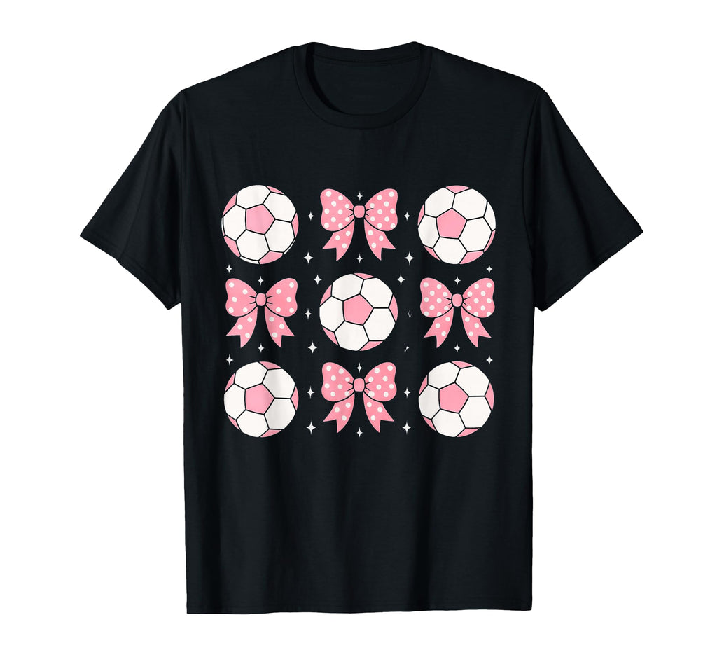 Soccer Coquette Bow Soccer Mom T-Shirt - Aesthetic Graphic for Adults - T-Shirt, Sweatshirt, Hoodie