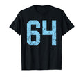 Distressed Blue Number 64 Jersey Player T-Shirt - Minimalist Print Unisex - T-Shirt, Sweatshirt, Hoodie