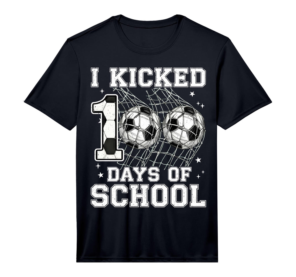 100 Days School I Kicked Soccer 100Th T-Shirt - Minimalist Print Unisex - T-Shirt, Sweatshirt, Hoodie