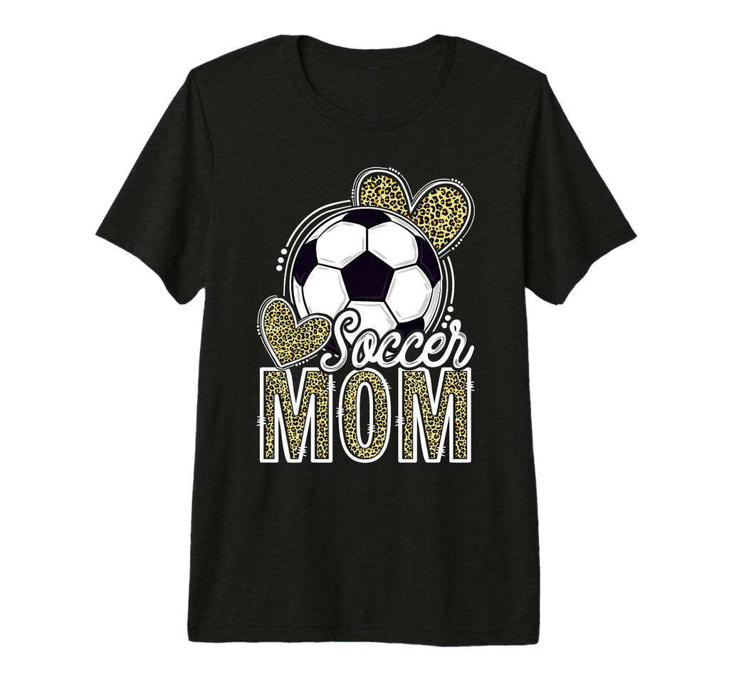 Soccer Mom Heart Leopard Funny T-Shirt - Aesthetic Graphic for Adults - T-Shirt, Sweatshirt, Hoodie