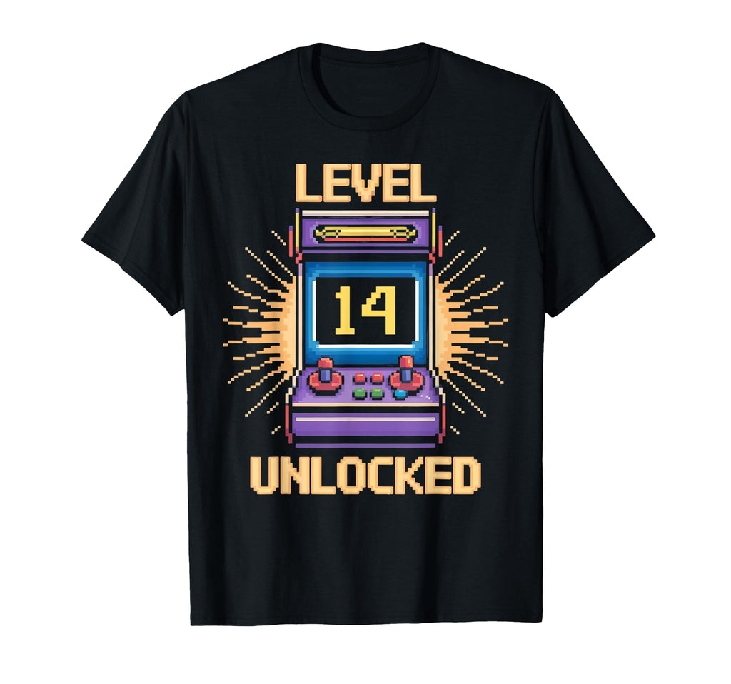 Level 14 Unlock Birthday Gamer 14 T-Shirt - Minimalist Print for Adults - T-Shirt, Sweatshirt, Hoodie