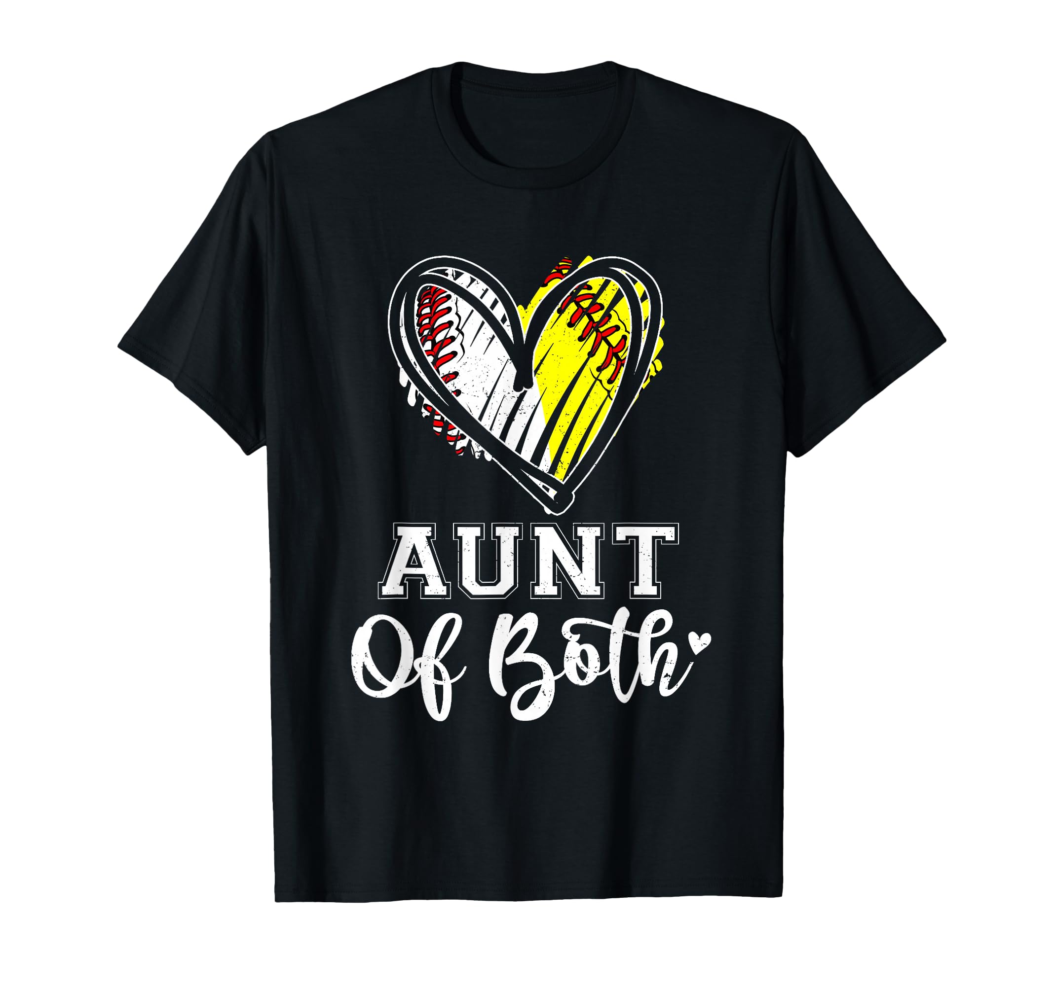 Aunt Both Baseball Softball Aunt Mothers T-Shirt - Unique Graphic Unisex - T-Shirt, Sweatshirt, Hoodie